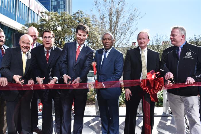 Mayor Turner, Carter Stern and Mark Montgomery with City council Members Cutting Ribbon Mayor Turner, Carter Stern and Mark Montgomery with City council Members Cutting Ribbon